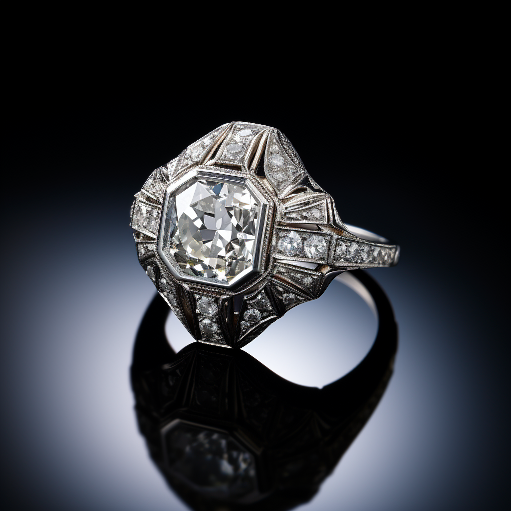 art deco jewelry diamond ring