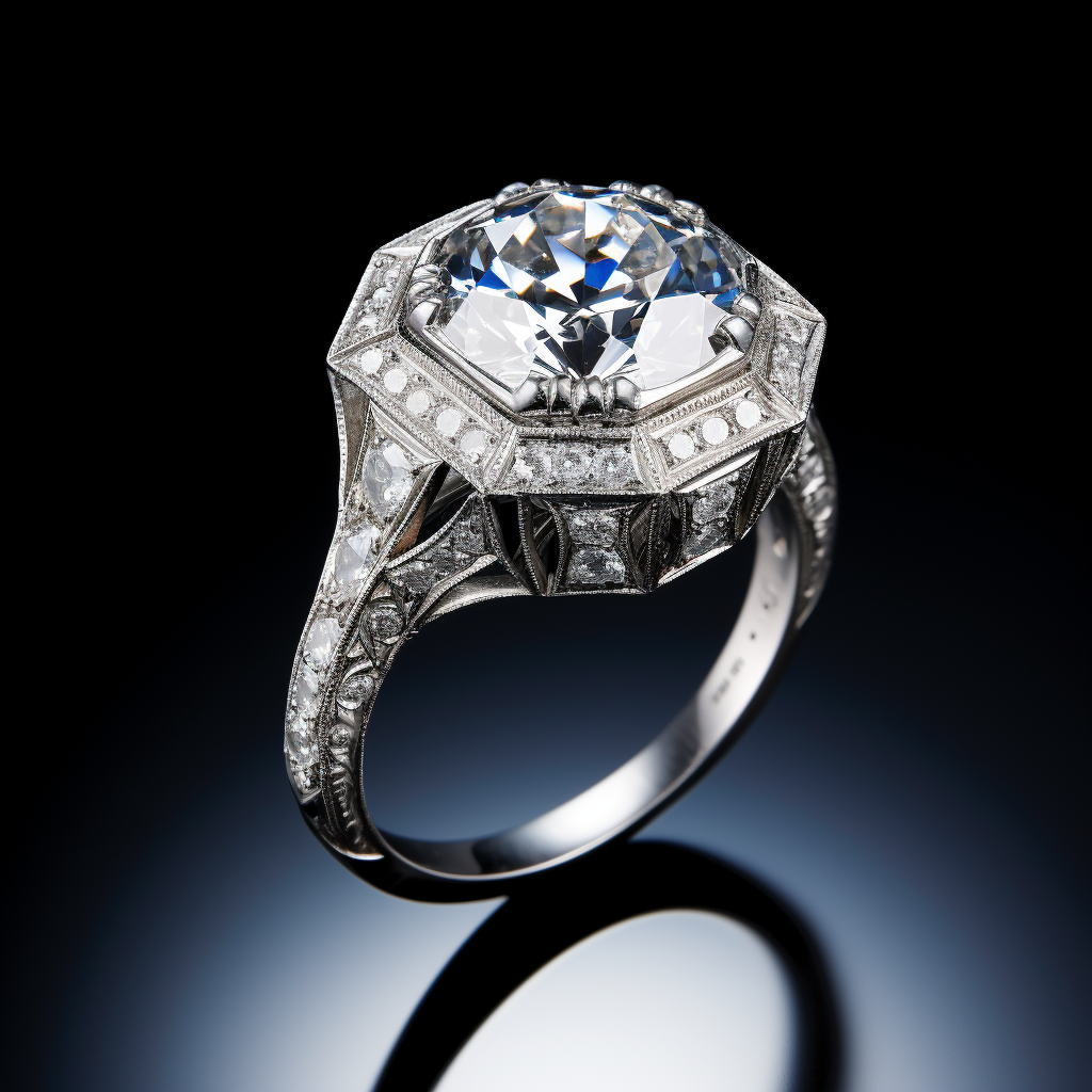 diamond ring art deco 