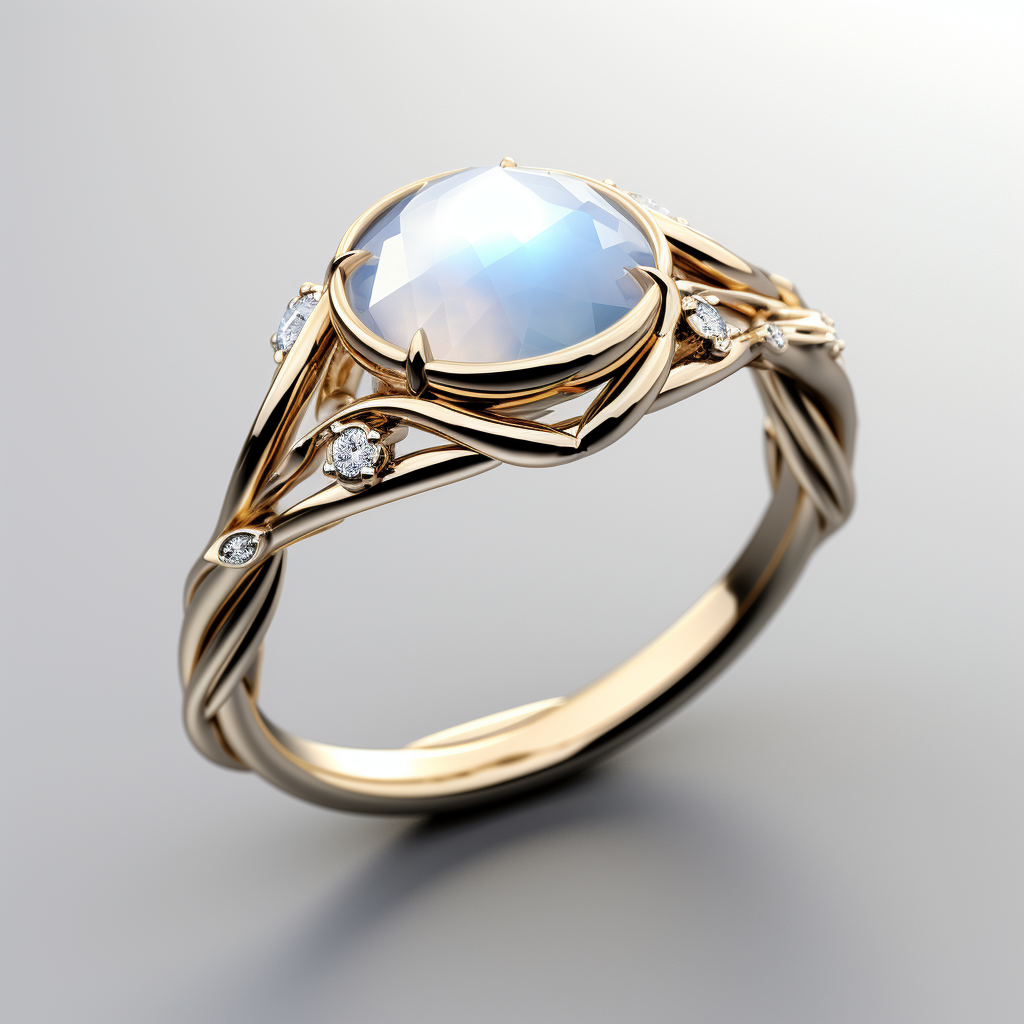 moonstone engagement ring 