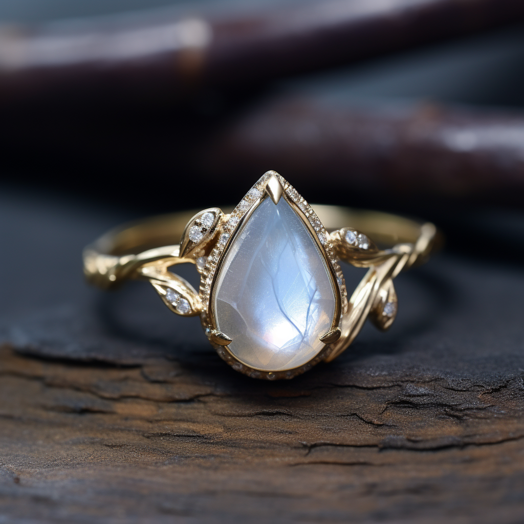 4x4mm Moonstone Engagement Ring 925 Sterling Silver Wedding Ring – SHINE  JEWEL