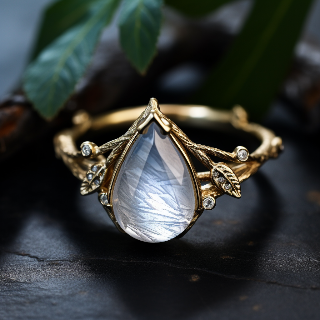 moonstone engagement rings