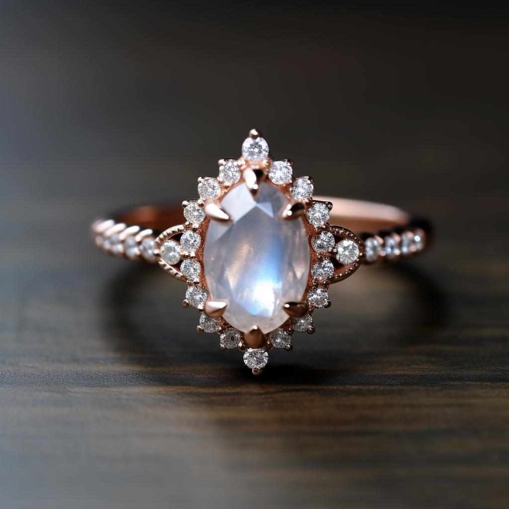 moonstone engagement ring