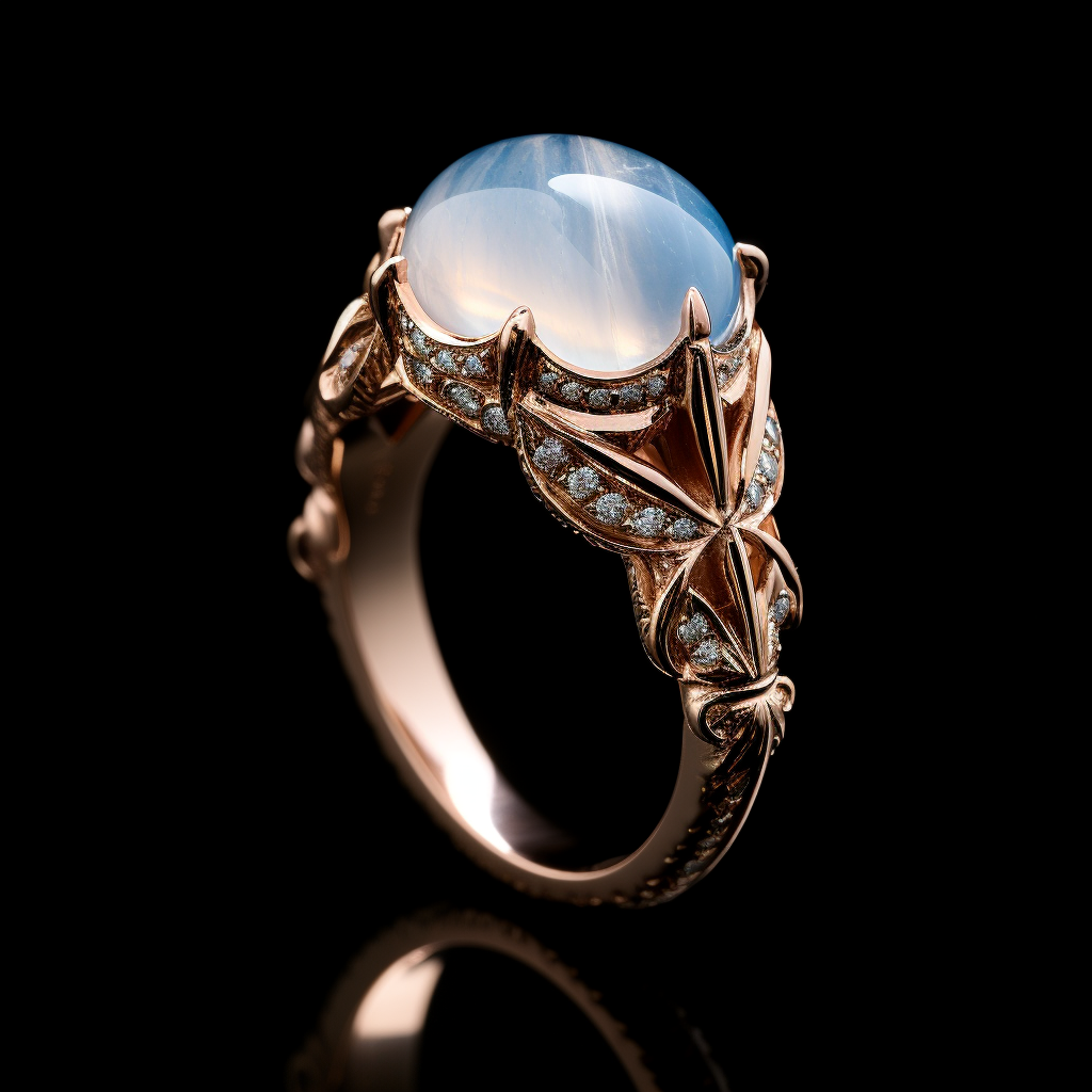 moonstone engagement rings