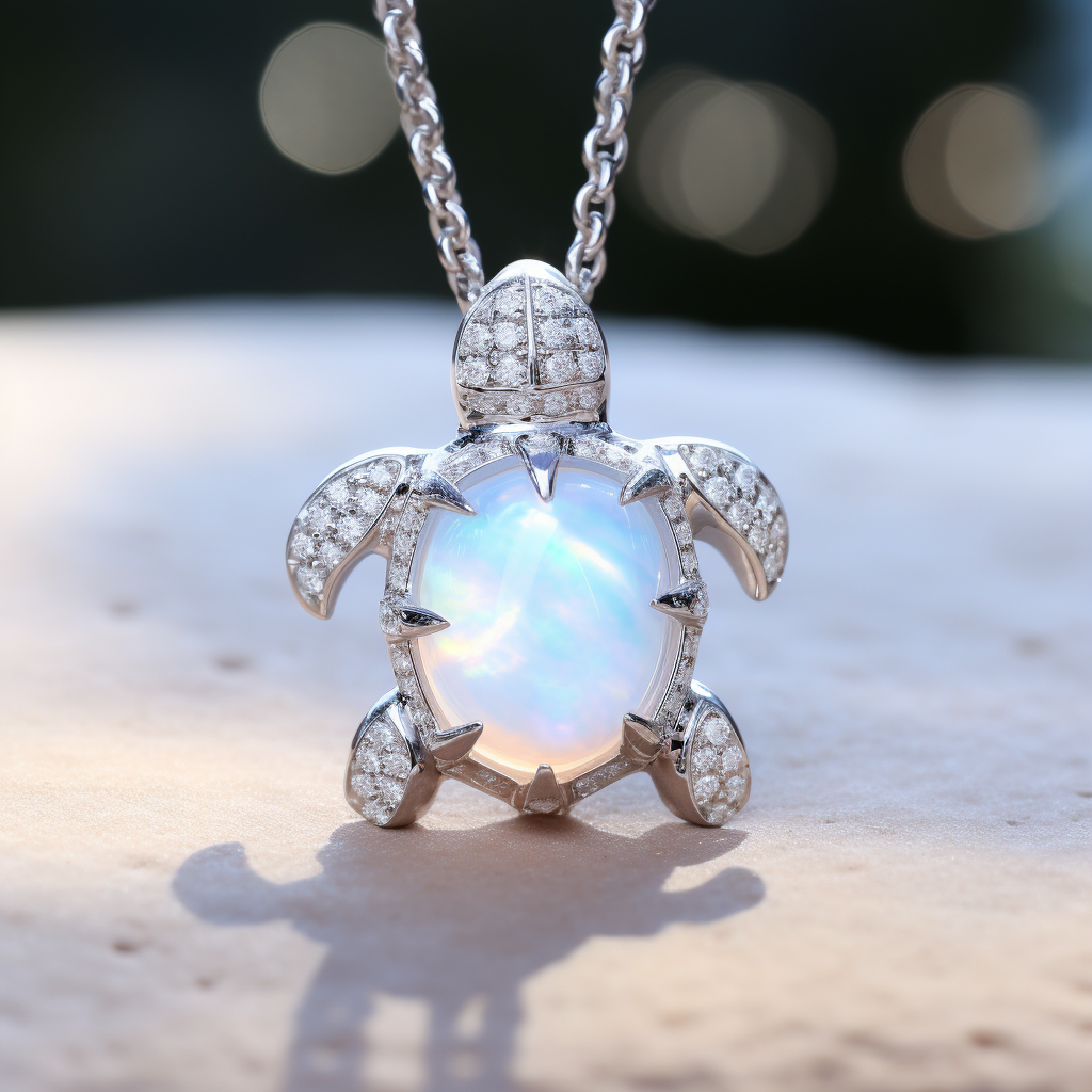moonstone jewelry turtle necklaces